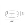 Wever & Ducré SUSP SINGLE CEILING BASE SURF 1.6 ROUND