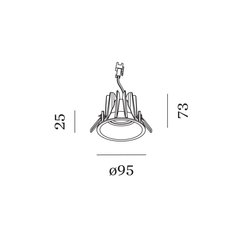 Wever & Ducré Deep IP65 1.0 LED wire springs Recessed spot