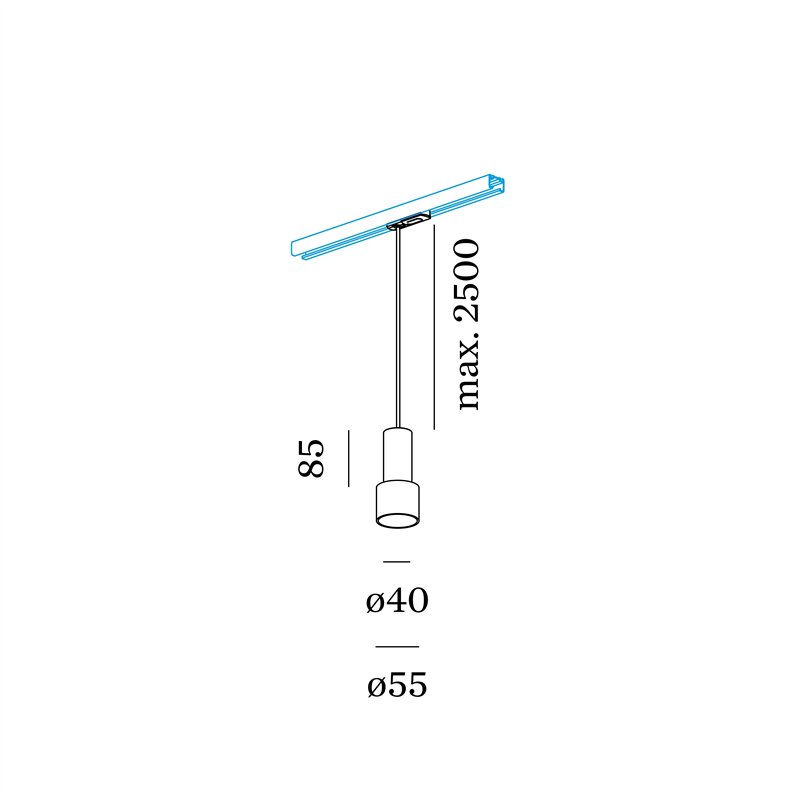 Wever & Ducré Odrey On Track 1.1 PAR16 Track lighting fixture