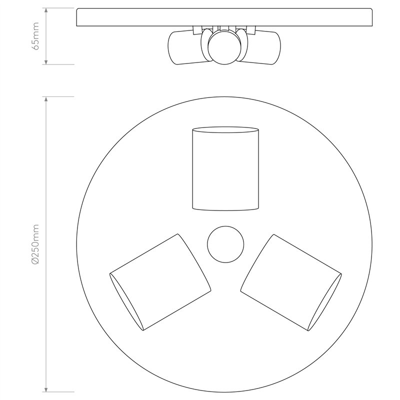 Astro 3-Way Plate | Deckenlampe