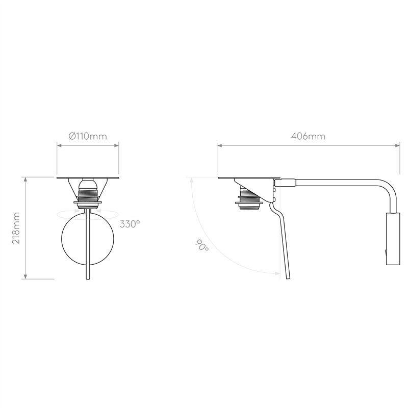 Astro Mitsu Swing Arm | Wandlampe