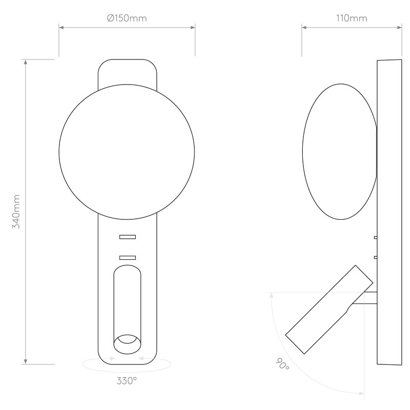 Astro Zeppo Reader | Wall lamp