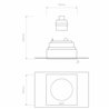 Astro Trimless Square Adjustable | Recessed spot