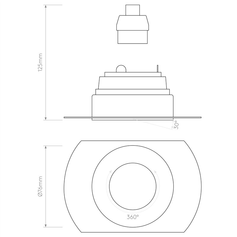 Astro Trimless Round Adjustable | Recessed spot