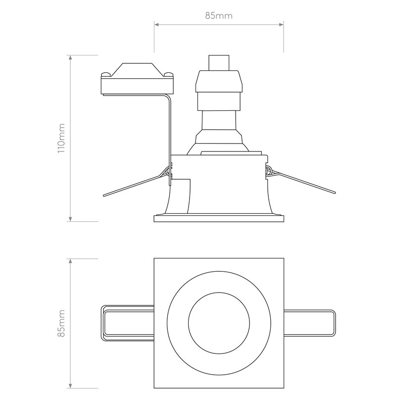 Astro Minima Square Fixed IP65 | Recessed spot
