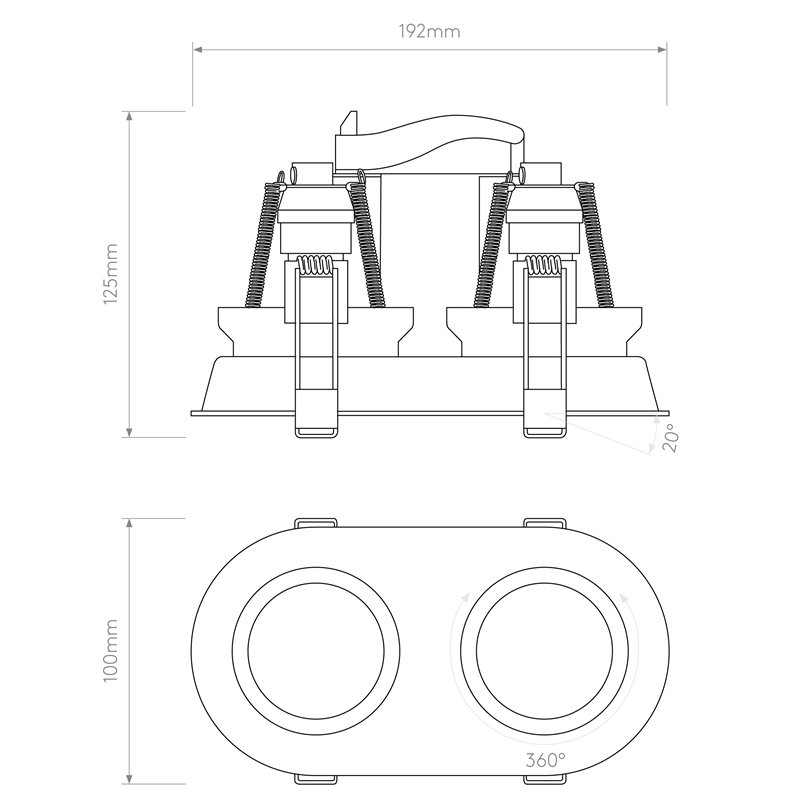 Astro Minima Round Twin Adjustable | Recessed spot