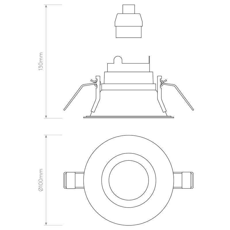 Astro Minima Slimline Round Fixed Fire-Rated IP65 | Recessed spot