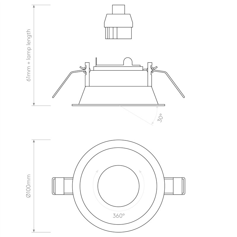 Astro Minima Slimline Round Adjustable Fire-Rated | Recessed spot