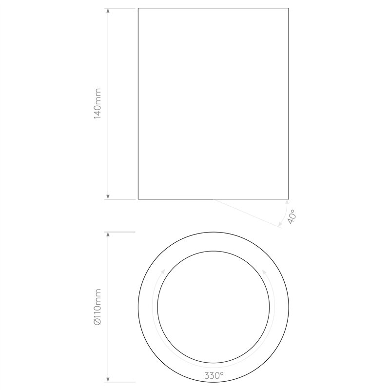 Astro Osca Round 140 Adjustable | Ceiling lamp