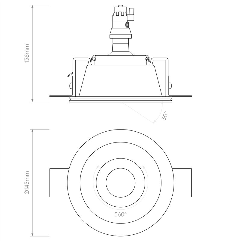 Astro Blanco Round Adjustable | Recessed spot