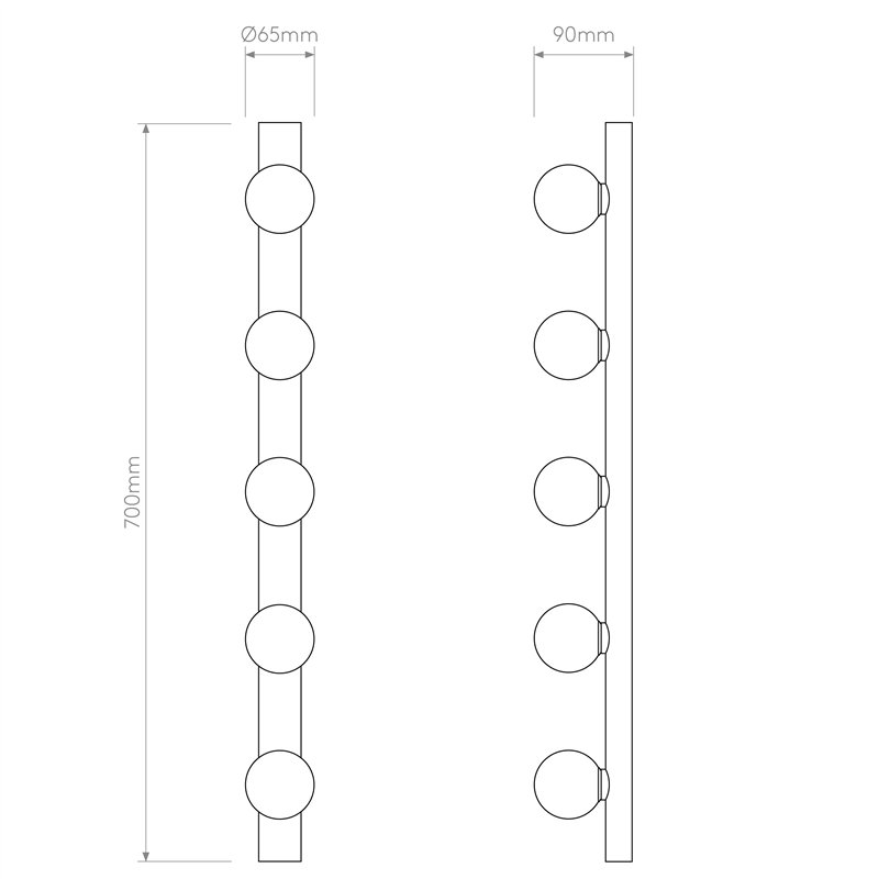 Astro Cabaret 5 II | Wall lamp