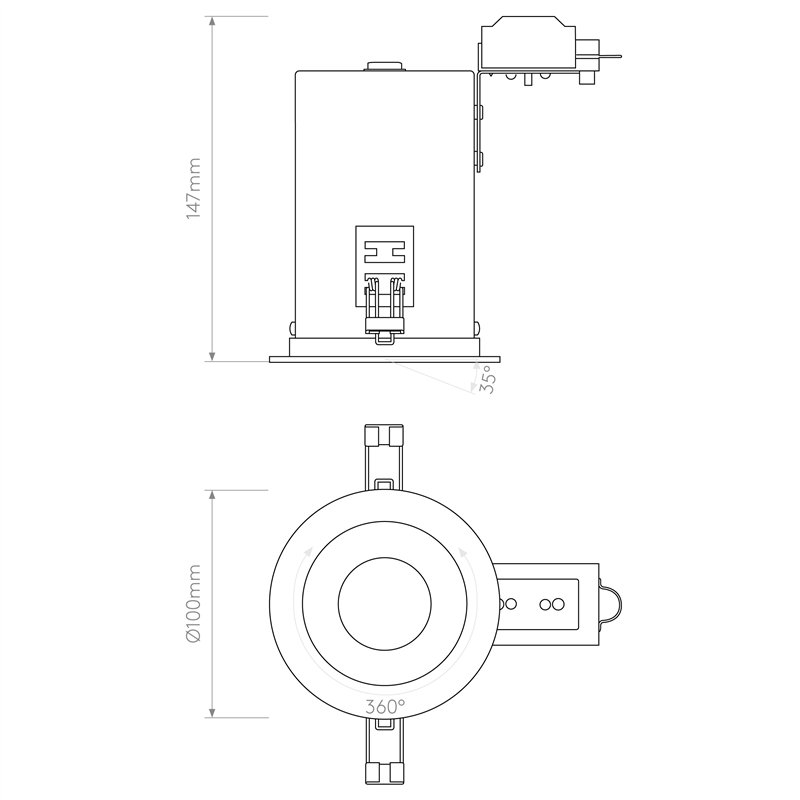 Astro Taro Round Adjustable Fire-Rated | Recessed spot