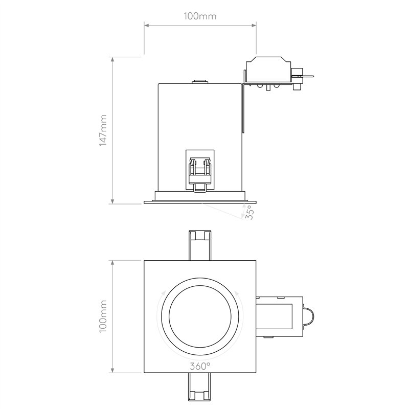 Astro Taro Square Adjustable Fire-Rated | Einbauspot