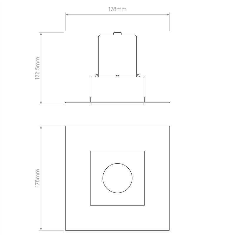 Astro Trimless Square | Recessed spot