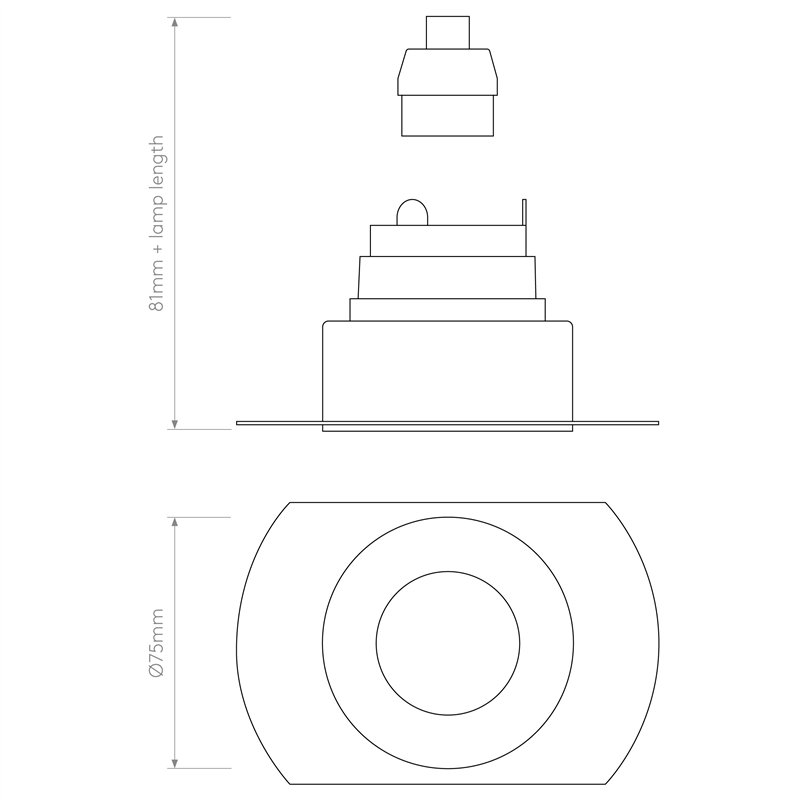 Astro Trimless Slimline Round Fixed Fire-Rated IP65 | Recessed spot
