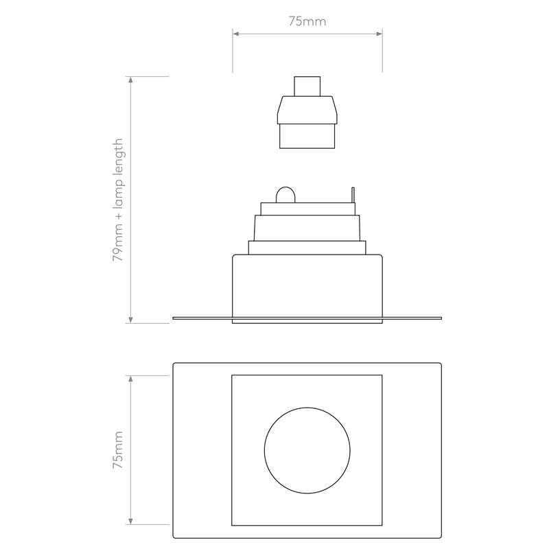 Astro Trimless Square Fixed | Einbauspot