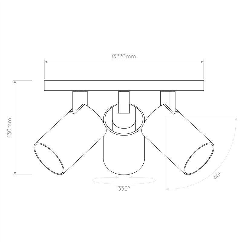 Astro Ascoli Triple Round | Ceiling lamp
