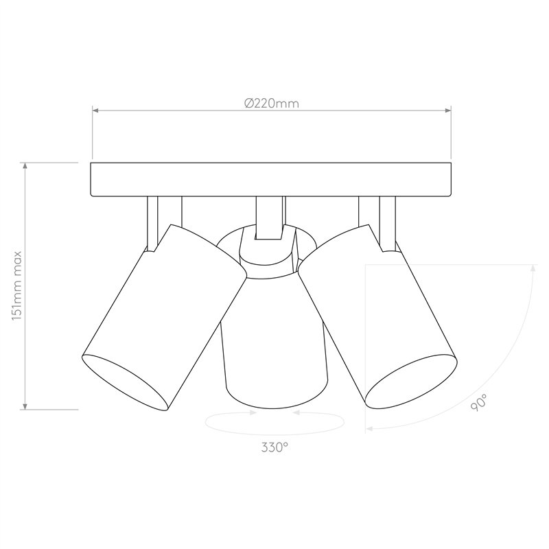 Astro Aqua Triple Round | Ceiling lamp