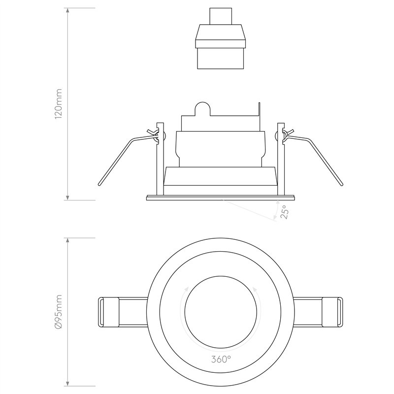 Astro Pinhole Slimline Round Adjustable Fire-Rated | Recessed spot