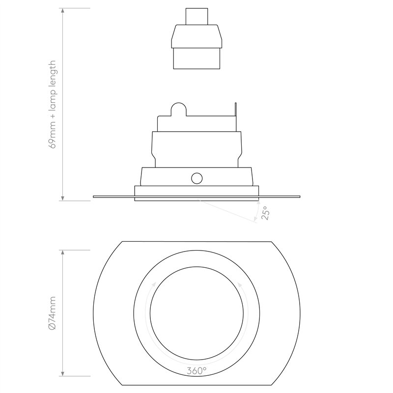 Astro Pinhole Slimline Round Flush Adjustable Fire-Rated | Recessed spot