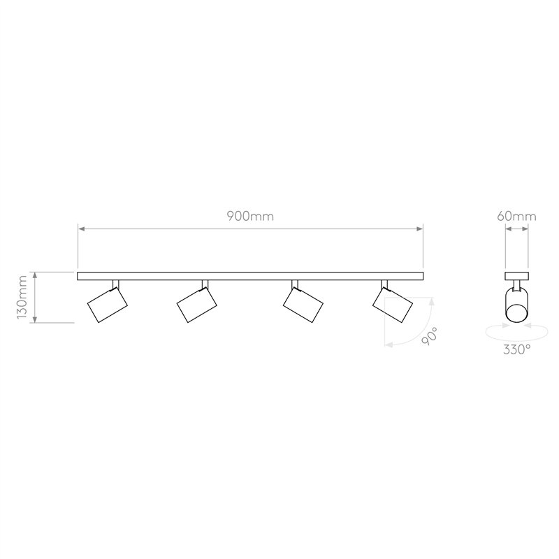Astro Ascoli Four Bar | Ceiling lamp
