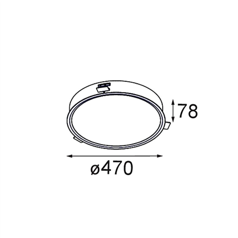 Modular Flat Moon Recessed 470 1x LED DI | Recessed spot