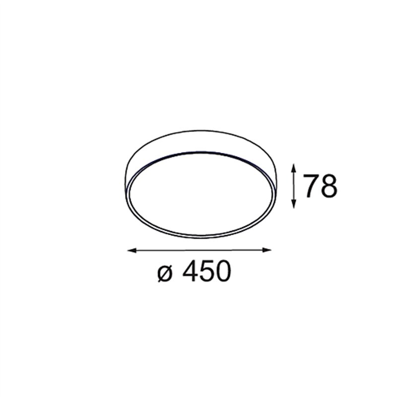 Modular Flat Moon Surface 450 1x LED DI | Ceiling lamp