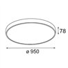 Modular Flat Moon Suspended 950 1x LED DI | Hängelampe