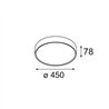 Modular Flat Moon Suspended Up/Down 450 2x LED DI | Hängelampe