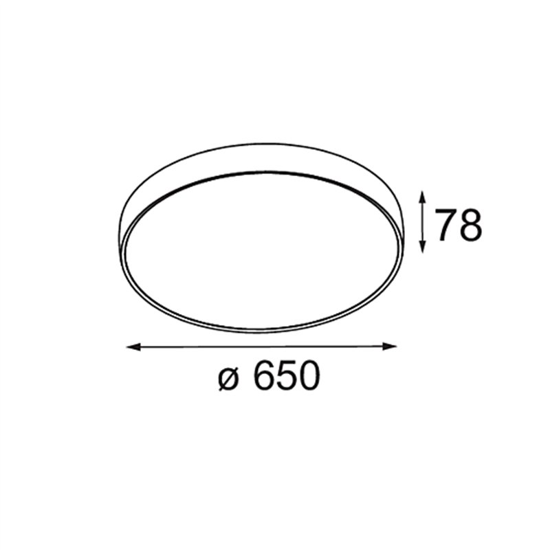 Modular Flat Moon Suspended Up/Down 650 2x LED DI | Suspension lamp