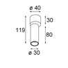Modular Nyto Surface Adjustable 30 Round 1x LED DE | Deckenlampe / Wandlampe