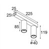 Modular Nyto Surface Adjustable 40 Square 2x LED DE | Ceiling lamp / Wall lamp