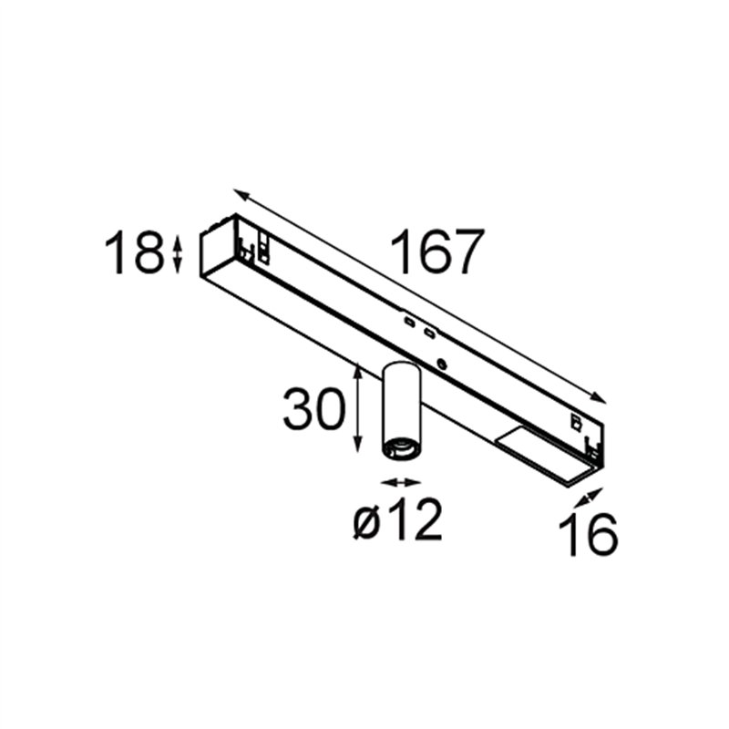 Modular Track 48V Modupoint 1x LED 1-10V 500mA