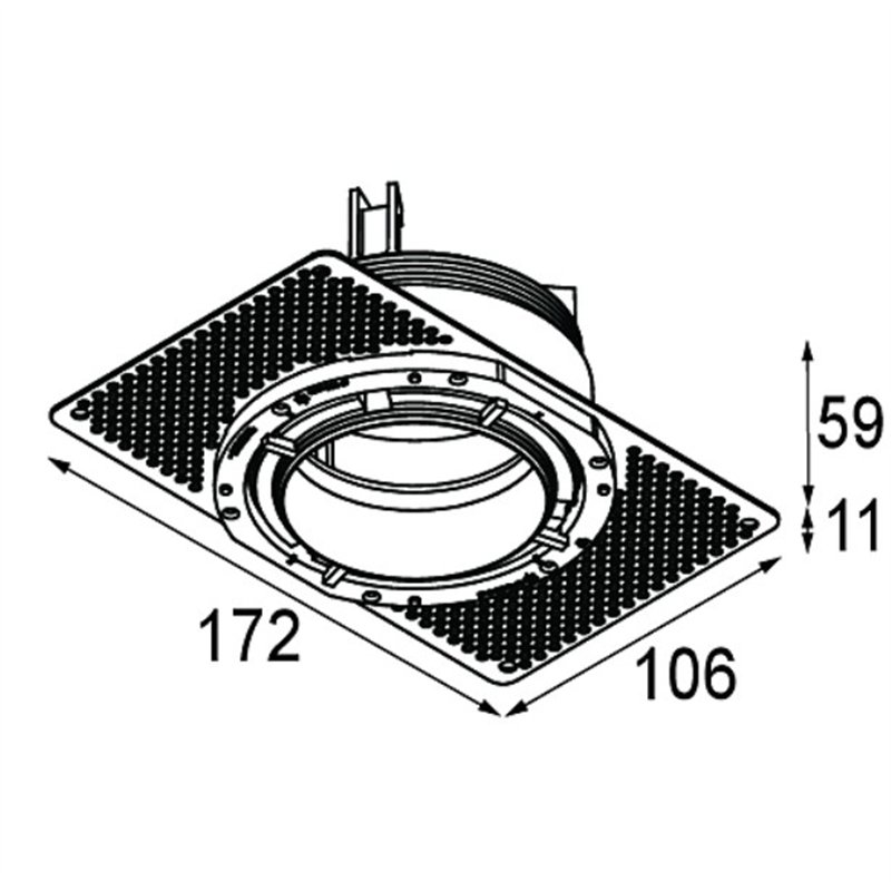 Modular Ring Recessed Trimless 70 1x