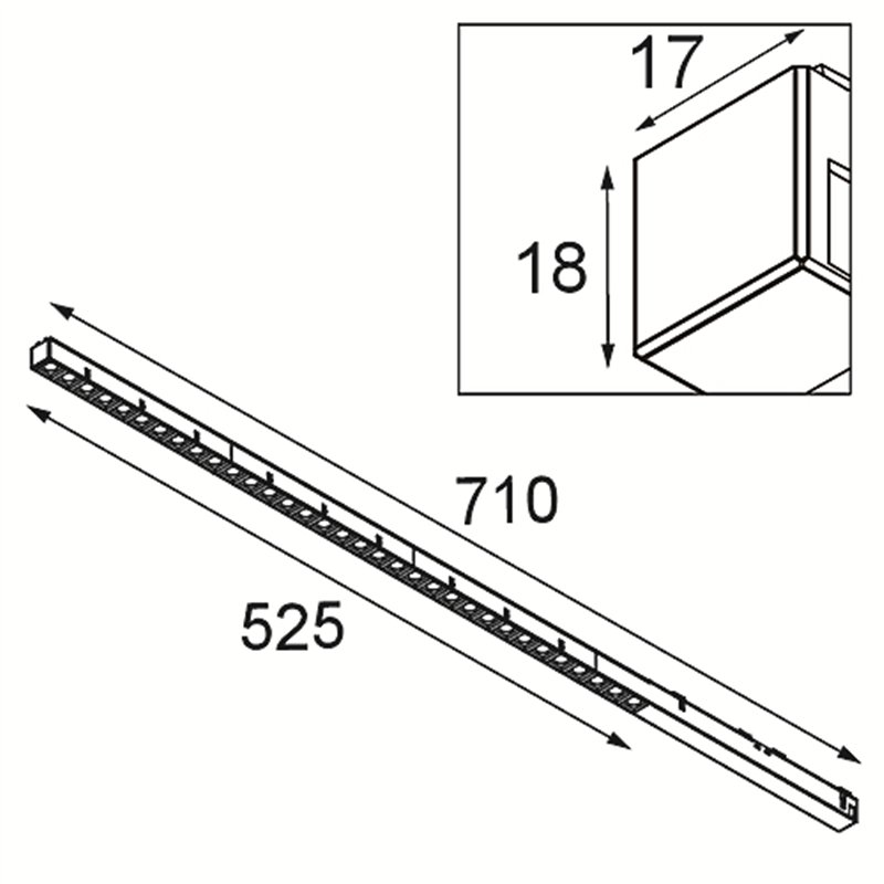 Modular Pista Linear Spots Track 48V 710 1x LED | Track lighting fixture