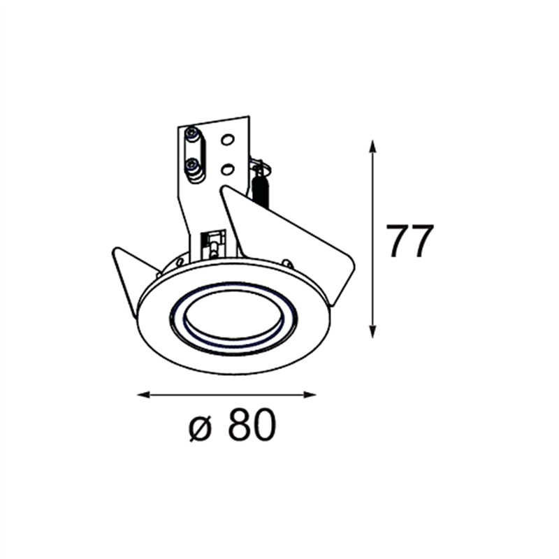 Modular K 0 Recessed 80 1x GU10 DE | Recessed spot