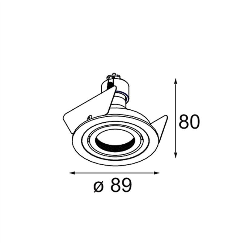 Modular K 1 Recessed Adjustable 89 1x GU10 DE | Recessed spot