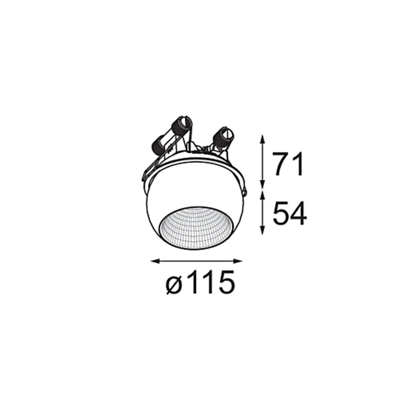 Modular Marbul Recessed Adjustable 115 1x LED DE | Einbauspot