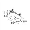Modular Marbul Recessed Adjustable 115 2x LED DE | Einbauspot