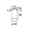 Modular Minude Semi-Recessed Adjustable 45 1x LED DE | Recessed spot