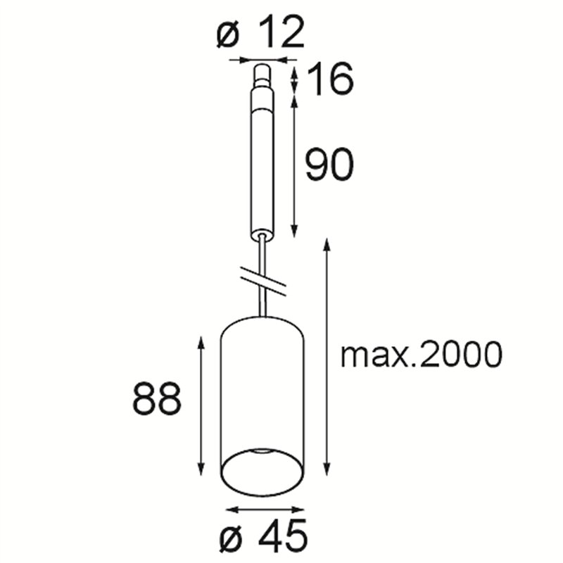 Modular Minude Jack Suspended 45 1x LED DE | Suspension lamp