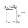Modular Trapz Wall Up/Down 2x LED DI | Wandlampe