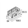 Modular Qbini Frame Recessed 2x | Einbauspot