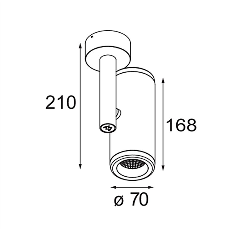 Modular Medard Surface Adjustable 70 1x LED DI | Ceiling lamp / Wall lamp