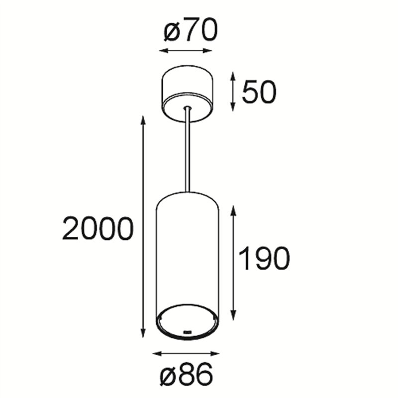 Modular Smart Tube Suspended 82 XL 1x DI 500mA | Suspension lamp