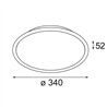 Modular Kompas Round Surface 340 100W DI 350mA | Ceiling lamp / Wall lamp