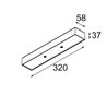 Modular Modupoint Square Surface 320X58 2x Jack 1800-3000K WD DI 350mA | Ceiling lamp / Wall lamp