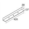 Modular Modupoint Square Surface 420X58 3x Jack 1800-3000K WD DI 350mA | Deckenlampe / Wandlampe