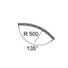 Modular Track 48V Connection Curved 135° Mechanical Outside