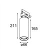 Modular Charlatan Track 230V Adjustable 65 1x LED DI | Schienenbeleuchtung